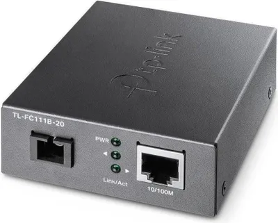 Produktbild von 10/100 Mbps WDM RJ45 auf SC Singlemode Medienkonverter 20km