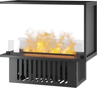 Image de Cheminée à vapeur encastrable Inside U 800, flammes multicolores, effet 3D et contrôle par app, réservoir de 1,2 l - 800 cm