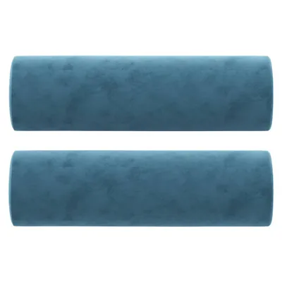 Immagine prodotto di Cuscini Decorativi 2 pz Blu Ø15x50 cm in Velluto