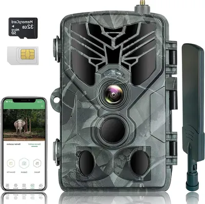 Zdjęcie produktu dla Wildcamera 4G - Kamera z noktowizorem - Do obserwacji przyrody - Nagrywanie wideo 4K o rozdzielczości 120 MP - Wymiary: 13,5 x 8,5 x 7,5 cm