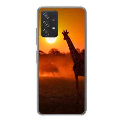 Produktbild von MuchoWow® Handyhülle Schutzhülle Hülle für Samsung Galaxy A53 5G Giraffe - Sonne - Savanne Silikon Softcase Handy Hülle - Schutzabdeckung
