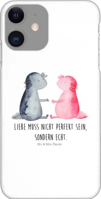 Produktbild von Mr. & Mrs. Panda Iphone 11 Handyhülle Axolotl Liebe - Weiß - Geschenk, Valentinstag, Handycover, Handy Schutzhülle, Molch, Freund, XR, Cover