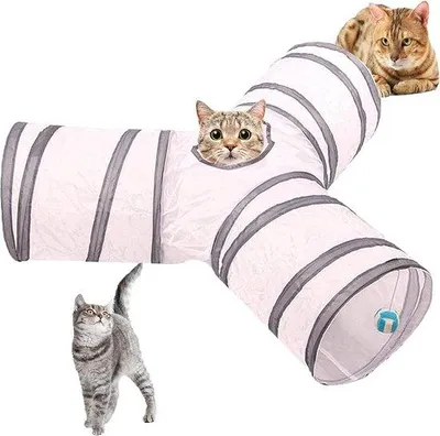Productafbeelding van Famanu kattentunnel speelgoed - duurzaam, afmetingen 28,9 x 27 x 6,9 cm