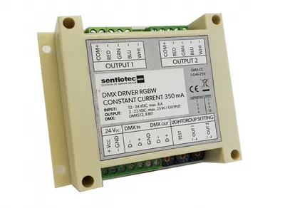 Obrázok produktu pre Riadiaca jednotka SENTIOTEC DMX CV k RGBW LED trubicovému osvetleniu, 2x75W