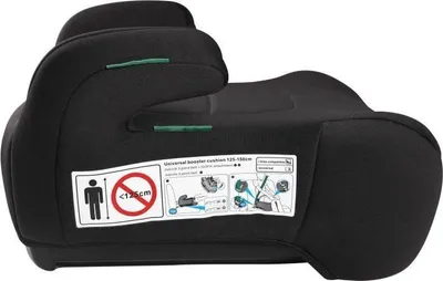 Produktbild von Autositzerhöhung, BBGO Kissyrider, 6-12 Jahre, I-SIZE 125-150 cm, Schwarz, Abnehmbarer Bezug
