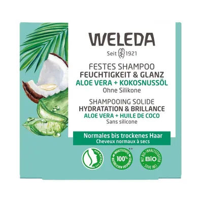 Produktbild von Weleda festes Shampoo Feuchtigkeit & Glanz 50 g