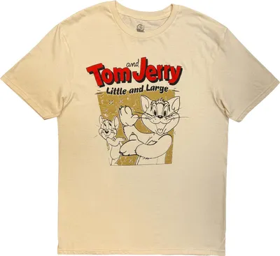 Produktbild von Tom & Jerry - "Little & Large" T-Shirt für Herren/Damen Uni RO15421 (XL) (Natürlich)