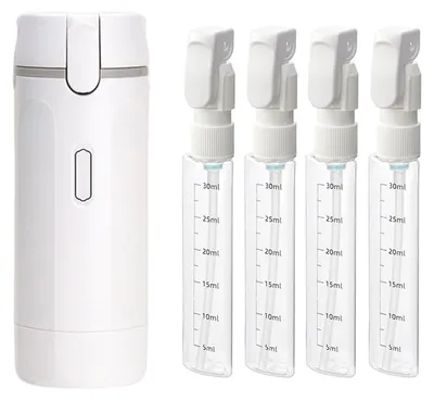 Produktbild von 4-in-1 Reise-Flaschenset – Nachfüllbare Toilettenbehälter aus Silikon – Weiß