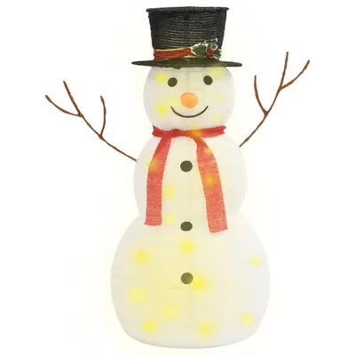 Zdjęcie produktu dla vidaXL Figurka świątecznego bałwana LED z luksusowego materiału 90 cm