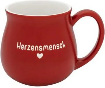 Produktbild von GRUSS & CO Tasse bauchig graviert "Herzensmensch"
