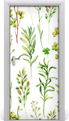 Produktbild von Tulup Türaufkleber 95x205 cm Dekorative Aufkleber Selbstklebend Wasserdichte Tapete Abnehmbar Schlafzimmer Wohnzimmer Wohnkultur - Die Unkräuter und Gräser