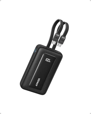 Image de Batterie externe Anker Zolo (20K, 45W, deux câbles USB-C intégrés)