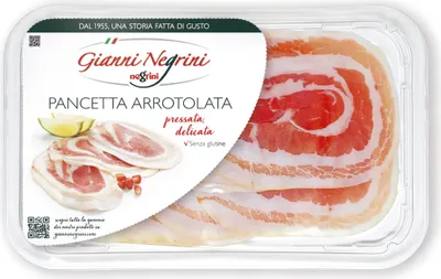 Produktbild von Pancetta Arrotolata pressata delicata in Scheiben 80g - Gianni Negrini