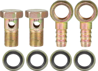 Image de M16x1.5 14mm Voiture Banjo Tuyau Barbillon Boulon Raccords Adaptateur (Ensemble de 2)