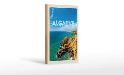 Produktbild von Holzschild Reise 12x18 cm Algarve Portugal Meer Urlaub Dekoration