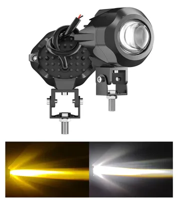Obrázek produktu pro Univerzální 20W LED halogenový reflektor / pracovní světlo, potkávací/dálková světla, bílé + žluté, 9 V–60 V, pro Jeep, terénní vozy, motocykly
