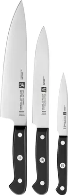 Produktbild von Zwilling 36130-003 Messerset Gourmet, Edelstahl, Silber / Schwarz, 3 Teilig