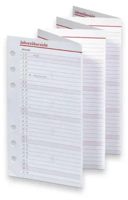 Produktbild von BSB Timer Faltkalender A7 Jahresübersicht Leporello 2026 (02-0285)