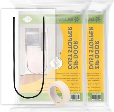 Zdjęcie produktu dla Plastikowa osłona drzwiowa w kształcie litery U, 112 x 220 cm, zestaw 2 sztuk uszczelki drzwiowej