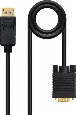 Image de Nanocable 10.15.4402 Video Cable Adapter 2 M Displayport Vga D-Sub Black
