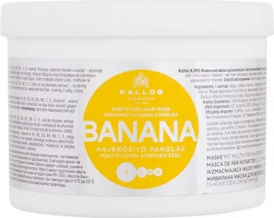 Immagine prodotto di Kallos Maschera per capelli fortificante alla banana 500 ml