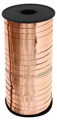 Image de Ruban cadeau / ruban pour ballons / ruban poly / ruban à friser - or rose métallisé 92m