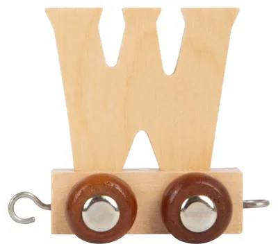 Productafbeelding van Small Foot Houten letterset "W" - 12 stuks - Speeltrein