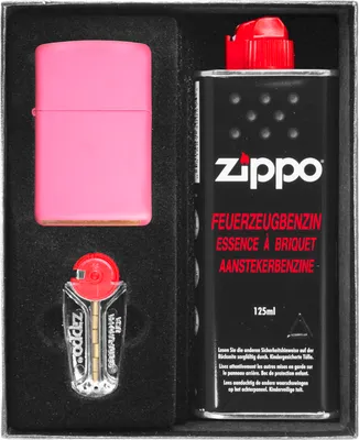 Produktbild von Feuerzeug-Set ZIPPO  PINK MATTE Geschenk No1