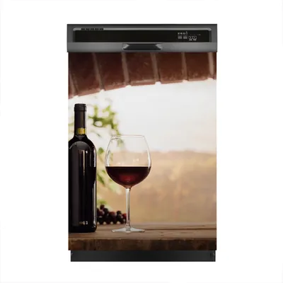 Produktbild von Magnete Dekorative 60x80 cm Küche Magnetmatte Spülmaschine - Flasche Rotwein