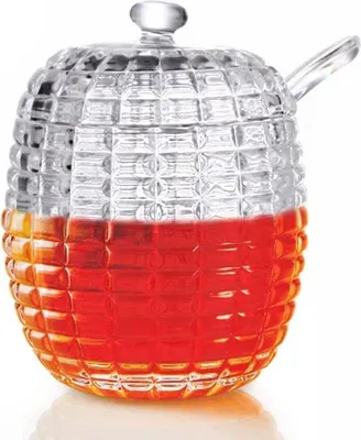 Image de Pot à miel en verre, pots à yaourt transparents