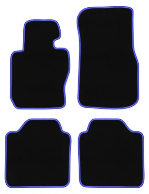 Productafbeelding van Velours automatten voor BMW 3 F34 2013-2020 – 4-delig, zwart/blauw, op maat – Wielganizator CARLUX