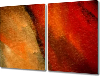 Produktbild von Coloray Herdabdeckplatte 2x40x52 cm Schneidebrett Kochplattenabdeckung Küchenbrett Hackbrett - Textur der Leinwand und Farben