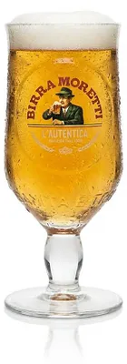 Produktbild von Birra Moretti Bierglas 0,25l Pokalgläser Ricetta Dal 1859 Biertulpe Pils Italien