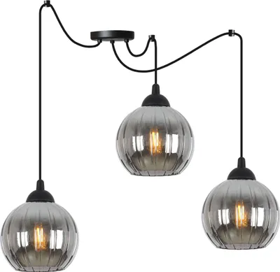 Produktbild von Moderne Hängelampe Costa Schwarz 3-flammig E27