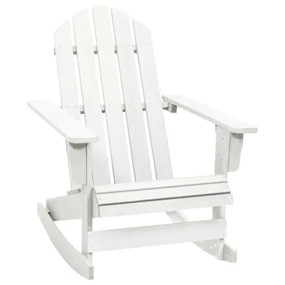Image de Fauteuil à bascule de jardin en bois blanc