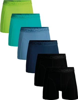 Productafbeelding van Men 6-pack Boxer Shorts Microfiber Solid Black/Blue/Green S