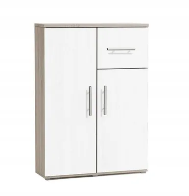 Produktbild von Kommode - mit Schublade - 75x33x85 cm - Weiß - Beistellschrank - Sideboard - für Wohnzimmer, Schlafzimmer - Große Freistehende Kommode - Jacob