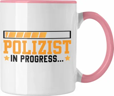 Produktbild von Trendation - Polizist In Progress Tasse Geschenk Polizei Ausbildung Geschenkidee (Rosa)