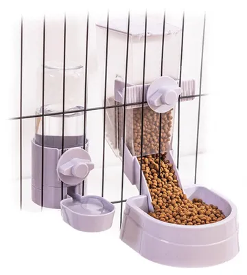 Immagine prodotto di Set di ciotole per cibo e acqua per conigli, distributore automatico di cibo per conigli
