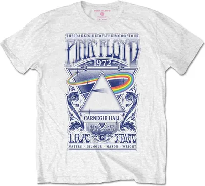 Image de Pink Floyd - "Carnegie Hall" T-shirt homme/femme unie RO4106 (4XL) (Blanc)