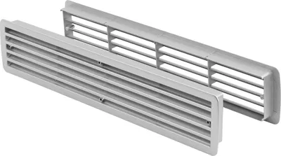 Produktbild von Lüftungsgitter Türlüftung Kunststoff Silber paarweise 457mm x 92mm