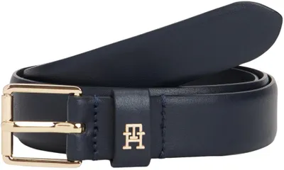 Imagen del producto de Cinturón para mujer Tommy Hilfiger, modelo Square, 2,5 cm, de cuero, color azul (azul espacial), talla 80