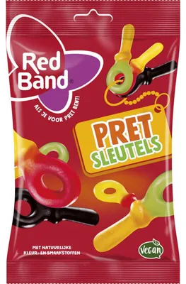 Immagine prodotto di Red Band Pretzel Key 180g – snack alla liquirizia dolce-fruttato a forma di chiave