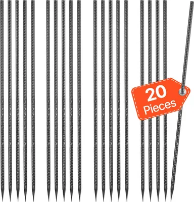 Obrázok produktu pre Zemné kotvy Zemné kotvy - typ I Stanové kolíky - sada 20 kusov - dĺžka 60,96 cm - pozinkovaná oceľ - pre stany, pavilóny a záhrady
