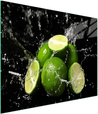 Image de Planche à découper en verre 52x30 citron vert