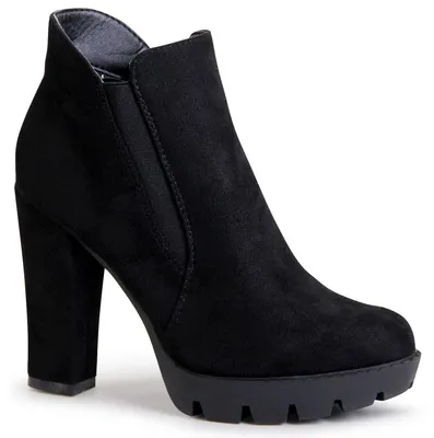 Produktbild von topschuhe24 1689 Damen Plateau Stiefeletten Ankle Boots, Farbe:New Black, Größe:38 EU