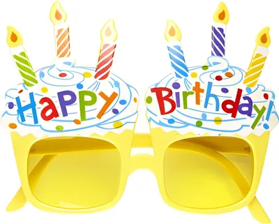 Image de WIDMANN S.R.L. Lunettes Happy Birthday jaune, verres jaunes