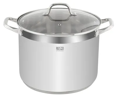 Image de Casserole cuisine - 28 cm - 13 l - Inox - Couvercle en verre - Induction