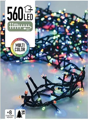 Produktbild von Micro Cluster | Lampki świąteczne | 11 metrów, 560 diod LED, wielokolorowe, 8 funkcji