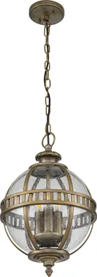 Zdjęcie produktu dla Lampa wisząca zewnętrzna Oksydowany brąz E14 40W Halleron Kichler